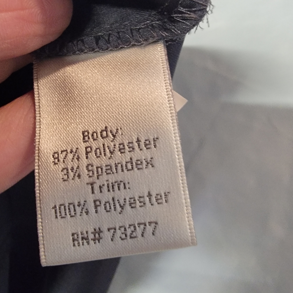 Gray Spaghetti Strap Peplum Blouse Women's Size Xs - Picture 5 of 9